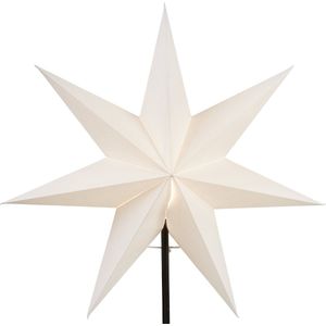 Star Trading Verwisselbare paraplu Kerstster Frozen vanStar Trading, 3D papieren ster Kerstmis in wit, decoratieve ster Ø: 54 cm