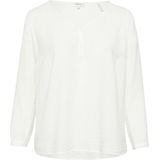 s.Oliver - Blouse - Crème - Wijde Blouse - Lange Mouw