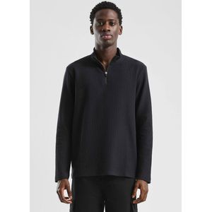 QS trui rib gebreid zwart