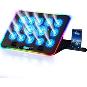 Laptop Cooler - Laptop Stand - Laptop Verhoging - Standaard - Cooling Pad - Zwart