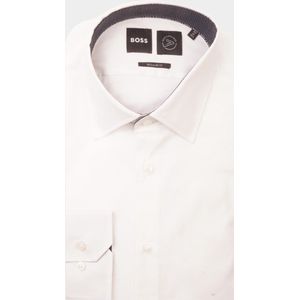 BOSS Joe regular fit overhemd - twill - wit - Strijkvriendelijk - Boordmaat: 40