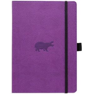 Dingbats* Notitieboek A5+ Wildlife Purple Hippo - Gelinieerd