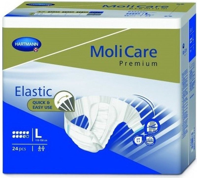 Molicare Premium Slip Elastic 9 druppels Large - 1 pak van 24 stuks
