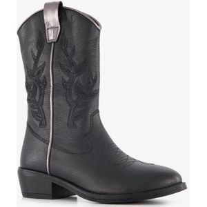 Groot leren meisjes cowboylaarsjes zwart - Maat 33 - Uitneembare zool