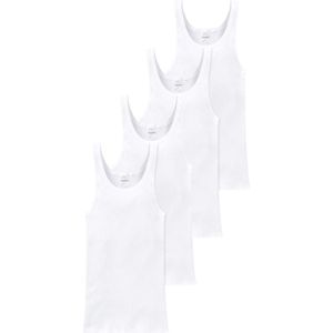 Schiesser Heren onderhemd 4 pack Cotton Essentials dubbelrib