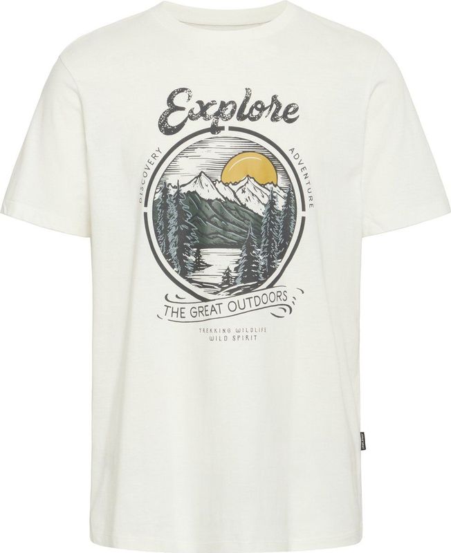 BLEND Shirt 'BHKEVO'  geel / groen / spar / wit