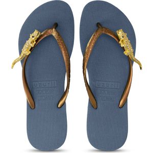 Uzurii Gold Crocodile Switch - Marineblauw