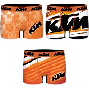 KTM by FREEGUN Boxershorts voor heren, ondergoed, polyester broek, herenboxer, set van 3