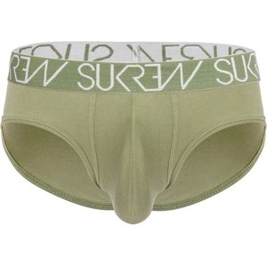 Sukrew Apex Slip Khaki - Maat XS - Herenondergoed - Mannen Slip - Grote pouch