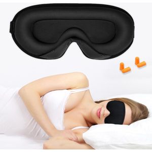 Sleeping Mask voor Side Sleepers - 3D Eye Sockets - Ademend - Lichtblokkering - Ergonomisch - Comfortabel - Oordopjes inbegrepen
