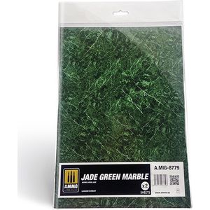 AMMO MIG 8779 Marble Jade Green - Smooth Sheet of Marble - 2pcs Accessoires set