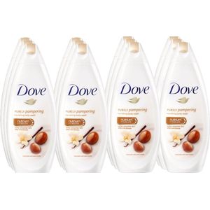 Dove - Pampering Sheabutter & Vanille - Douchegel - 12 x 250 ml - Voordeelverpakking