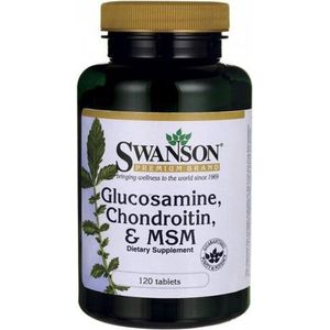 Swanson health Glucosamine, Chondroitine & MSM 500/400/200 - 120 tabletten