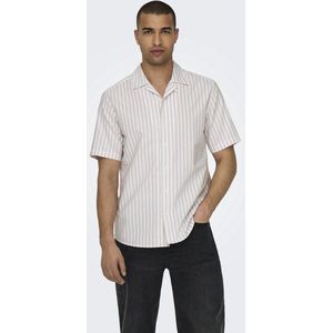 ONLY&SONS - ONSALVARO SS RESORT OXFORD STRIPE SHIRT - Heren - Overhemden