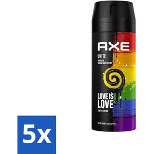 AXE - Deodorant Spray - Unite - Verzorgend - Kruidige Geur - 150 ml - Bulkverpakking - 5 stuks