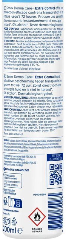 Sanex - Dermo Extra Control - Deodorant Spray - 200 ml