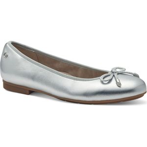 TAMARIS - Comfort Ballerina - Zilver - Leren - Veganistisch