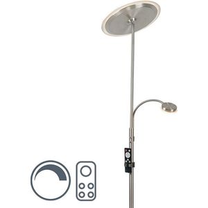 Briloner Leuchten AGILED Vloerlamp met afstandsbediening - Met zwenkarm - H 1800 mm - Staal