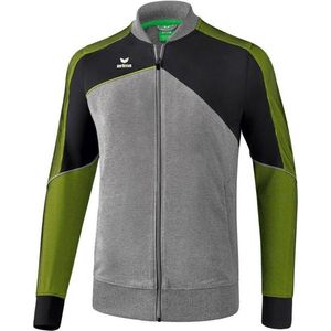 Erima Premium One 2.0 Trainingsvest - Grey Melange / Zwart / Lime Pop | Maat: S