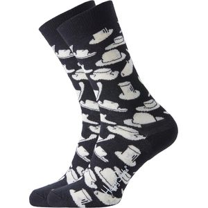 Happy Socks - Hat - Zwart/Wit - Unisex - Maat 36-40
