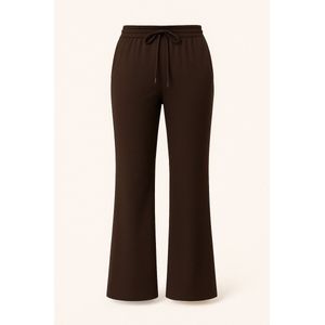 ANN GISSY Travelstof Broek Bruin – Damesbroek met Aantrekkoord & Zakken – Type 1501 – XS t/m XXL