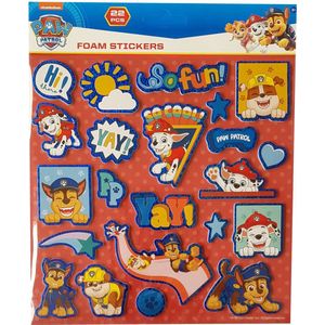 PAW Patrol - 22 foam stickers met holografisch effect - knutselen - verjaardag - kado - cadeau - superhelden - Chase - Rubble - Marshall