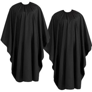 Zylo® Kappersmantel - Kappersset - Kapmantel - Waterdicht - Gemakkelijk Schoon te Maken - 2stuks - 140x100x5cm - Zwart