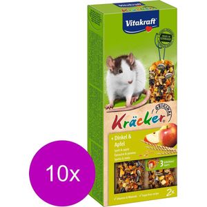 Vitakraft Ratten Kracker Corn/Fruit - Knaagdiersnack - 10 x 2 stuks