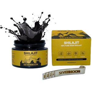 SEVENMOON® Himalaya Shilajit resin bevat 76-82% fulvinezuur- 100% Pure - 30 Gram - Met Maatlepel - EuroFins Gecontroleerd