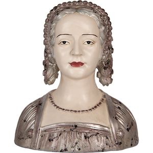Clayre & Eef Decoratie Beeld Vrouw 27x15x30 cm Beige Kunststof