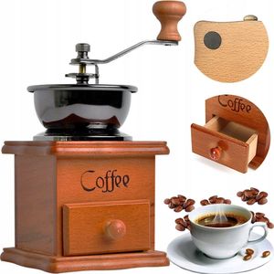 Fleau Goods Koffiemolen Vintage - Retro Koffiemaler - Handmolen - Koffie - Koffiebonen - Handmatig - Hout