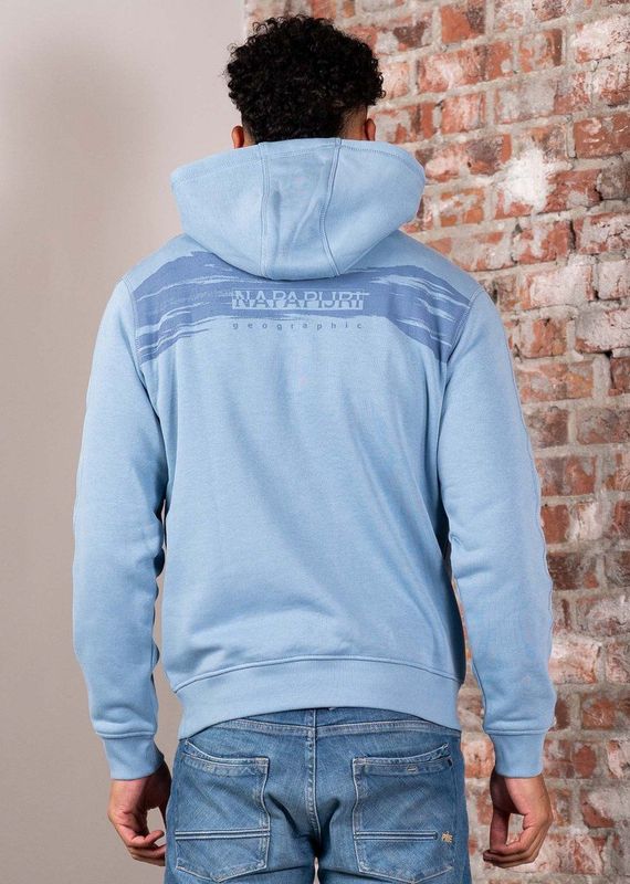 Napapijri - B-Back Graphic - Hoodie - Blauw - Relaxed Fit