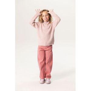 Sissy-Boy - Vergrijsd roze gebreide trui met rits