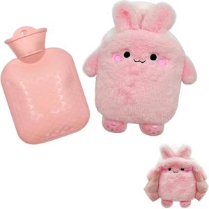 Brenzoos - Klassieke warmwaterkruik voor ontspanning en warmte, 2 liter, met zachte hoes