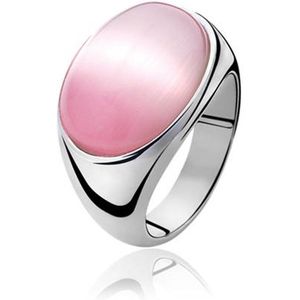 ZINZI zilveren ring roze ZIR672