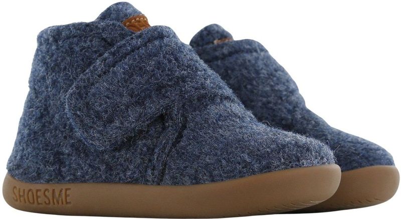 Baby | Babyslofjes | Jongens | Dark Blue | Vilt | Shoesme | Maat 18