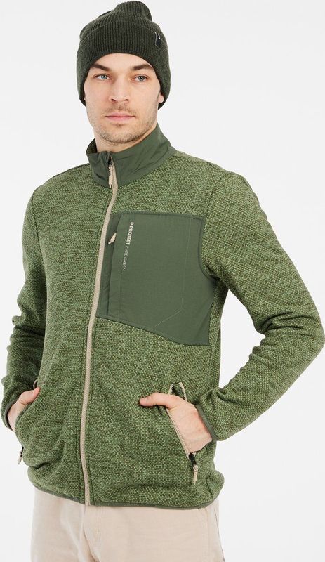 Protest Prtharper – Fleece vest Heren – Ritssluiting – Tech-fleece – Marl Green