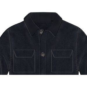 Gebreid overshirt - vest donkerblauw