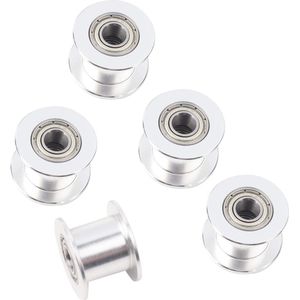 Gladde GT2 Idler Pulley - 5st - 20 Tandeloze - 10mm Breedte - Timing Katrol Wiel - 3D-printer .