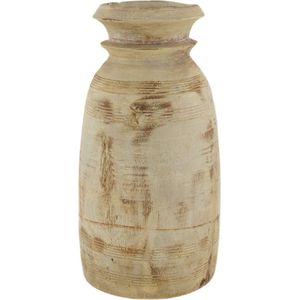 DKNC - Vaas Grace - Hout - 15x15x35cm - Cream