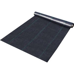 VEVOR Tuinvlies Onkruidvlies - 1,8x76m- 116g/m2 Pp Opritdrainagedoek - Voor Opritstabilisatie, Tuinbouw, Landbouw En Drainage - Zwart