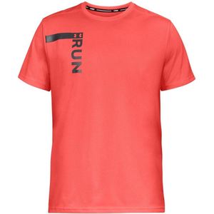 Under Armour Run Tall Graphic SS Sportshirt - Heren - Maat S - After Burn