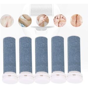 5 navulrollen voor elektrische eeltverwijderaar - wasbare vervangingsrollen voor pedicure