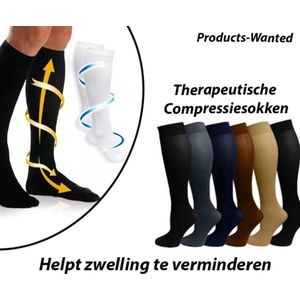 6-Paar Therapeutische Compressiesokken in Navy, Nude en Wit ( 36-41)