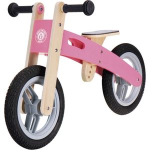 Udeas - Varoom - Loopfiets - 2 in 1 - Multifunctioneel - Roze - Hout - Hoogte verstelbaar