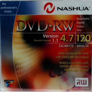 Nashua DVD+RW 5-pack - 4,7GB - 120min