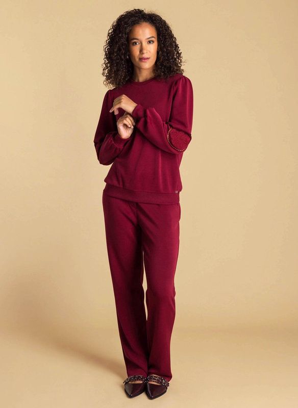 IVY BEAU Amanda Tops - Dark Red - maat 36