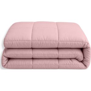 Y-NOT Stonewashed Dekbed Roze 240x220 - Lits Jumeaux - Dekbed Zonder Overtrek - Washed Dekbed - Wasbaar Hoesloos Dekbed - 30 dagen proefslapen - Bedrukt dekbed - Dekbed met vaste overtrek - All year winterdekbed & zomerdekbed