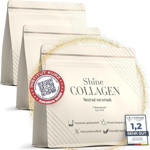 Shine collageen poeder, 900 gr peptide type 1,2 en 3, premium hydrolysaat