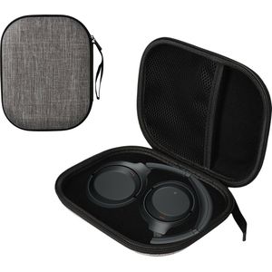 kwmobile hoes voor over-ear koptelefoon - geschikt voor Sony WH-1000XM3 / WH-1000XM2 / ZX110 / MDR-1000X - Met ritssluiting - Hard shell case in grijs